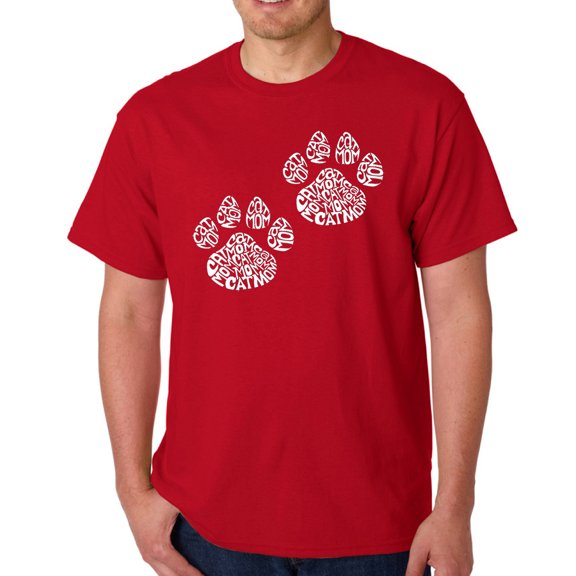 LA Pop Art Men's Word Art T-shirt - Cat Mom
