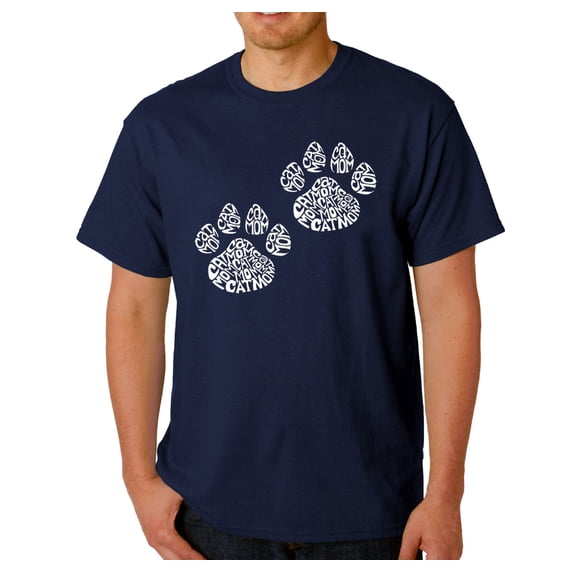LA Pop Art Men's Word Art T-shirt - Cat Mom