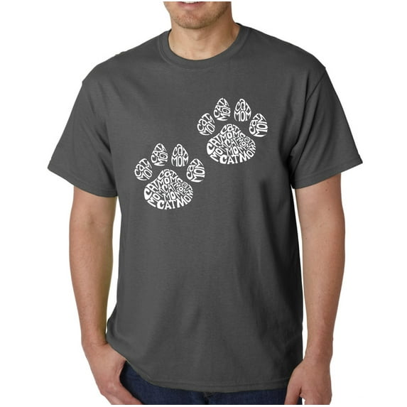 LA Pop Art Men's Word Art T-shirt - Cat Mom