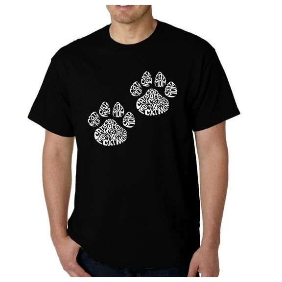 LA Pop Art Men's Word Art T-shirt - Cat Mom