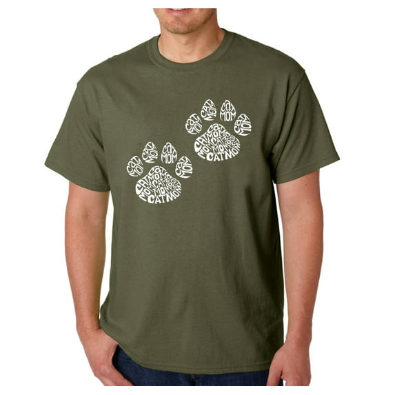 LA Pop Art Men's Word Art T-shirt - Cat Mom