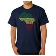 thumbnail image 1 of LA Pop Art Men's Word Art T-shirt - Countries in Africa, 1 of 2