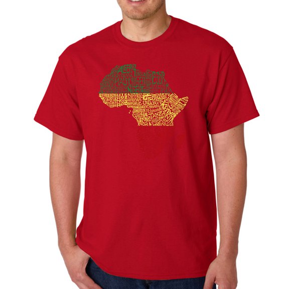 LA Pop Art Men's Word Art T-shirt - Countries in Africa