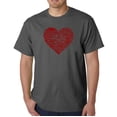 thumbnail image 1 of LA Pop Art Men's Word Art T-shirt - Country Music Heart, 1 of 2