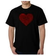 thumbnail image 1 of LA Pop Art Men's Word Art T-shirt - Country Music Heart, 1 of 2