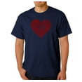 thumbnail image 1 of LA Pop Art Men's Word Art T-shirt - Country Music Heart, 1 of 2