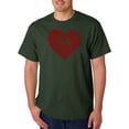 thumbnail image 1 of LA Pop Art Men's Word Art T-shirt - Country Music Heart, 1 of 2