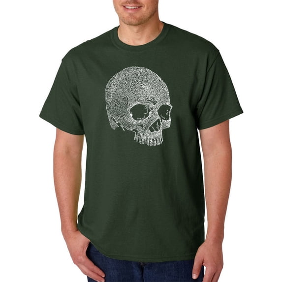 LA Pop Art Men's Word Art T-shirt - Dead Inside Skull