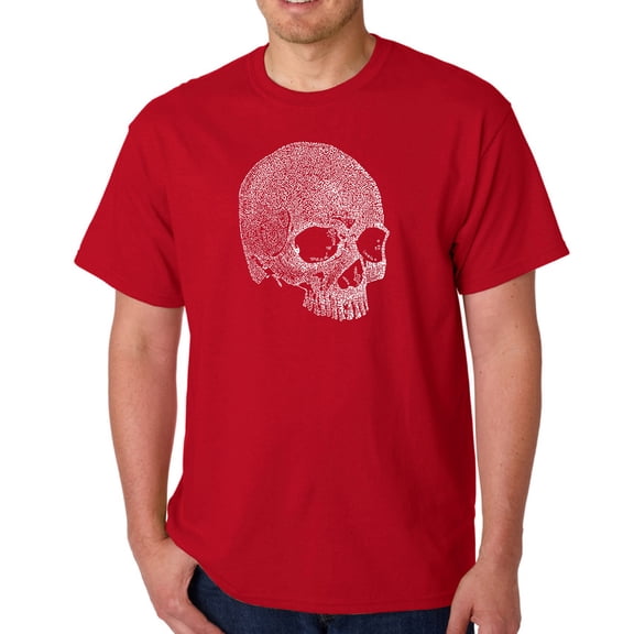 LA Pop Art Men's Word Art T-shirt - Dead Inside Skull