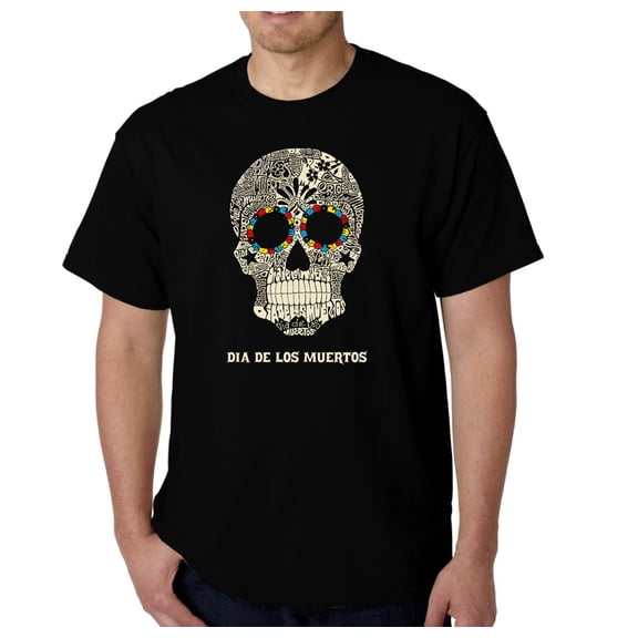 LA Pop Art Men's Word Art T-shirt - Dia De Los Muertos