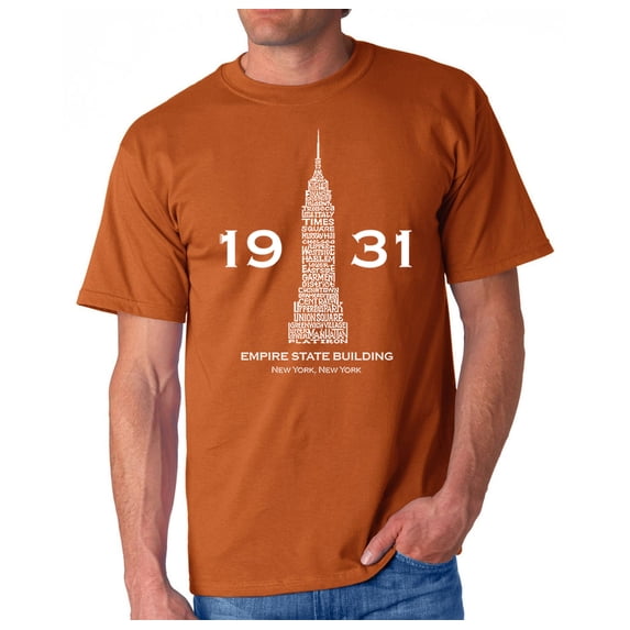 LA Pop Art Men's Word Art T-shirt - Empire State Building