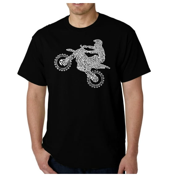 LA Pop Art Men's Word Art T-shirt - Freestyle Motocross - FMX