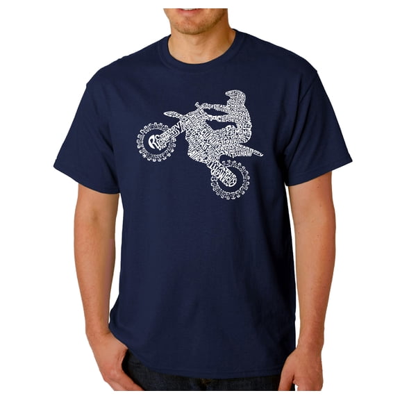 LA Pop Art Men's Word Art T-shirt - Freestyle Motocross - FMX