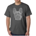 thumbnail image 1 of LA Pop Art Men's Word Art T-shirt - French Bulldog, 1 of 2