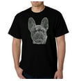 thumbnail image 1 of LA Pop Art Men's Word Art T-shirt - French Bulldog, 1 of 2