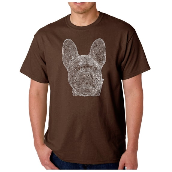 LA Pop Art Men's Word Art T-shirt - French Bulldog