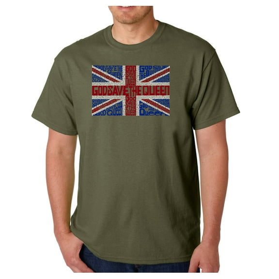 LA Pop Art Men's Word Art T-shirt - God Save The Queen