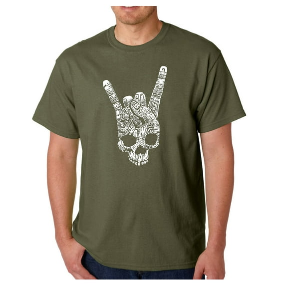 LA Pop Art Men's Word Art T-shirt - Heavy Metal Genres