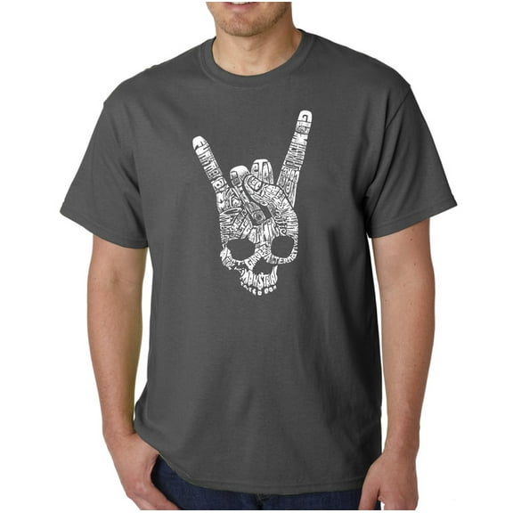 LA Pop Art Men's Word Art T-shirt - Heavy Metal Genres