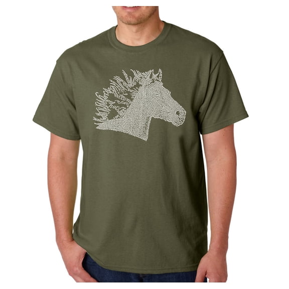 LA Pop Art Men's Word Art T-shirt - Horse Mane