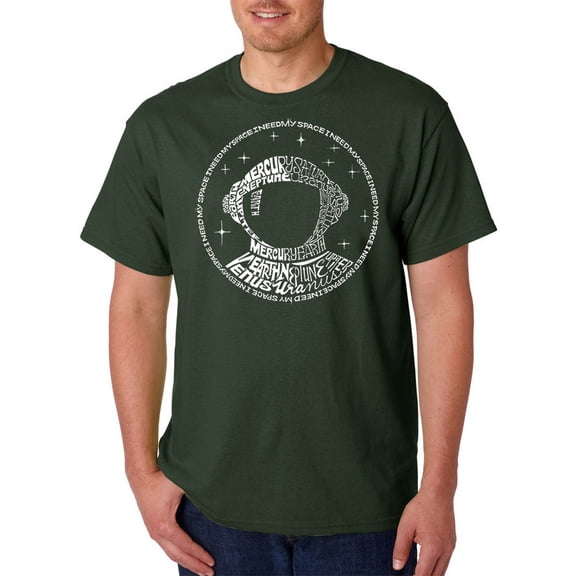 LA Pop Art Men's Word Art T-shirt - I Need My Space Astronaut