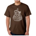 thumbnail image 1 of LA Pop Art Men's Word Art T-shirt - Languages Guitar, 1 of 2