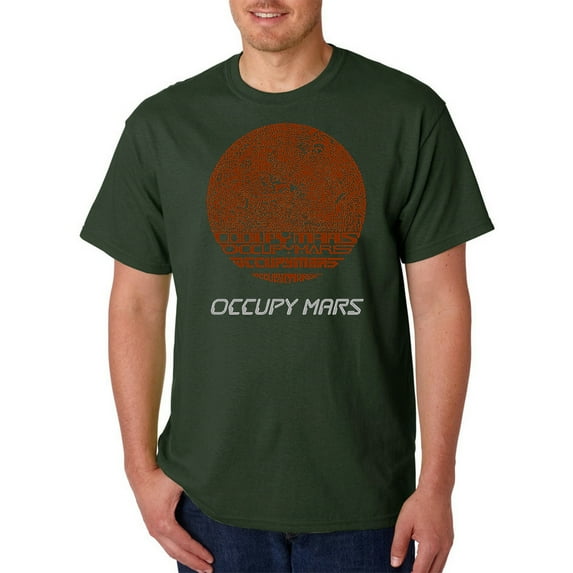 LA Pop Art Men's Word Art T-shirt - Occupy Mars
