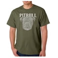 thumbnail image 1 of LA Pop Art Men's Word Art T-shirt - Pitbull Face, 1 of 2
