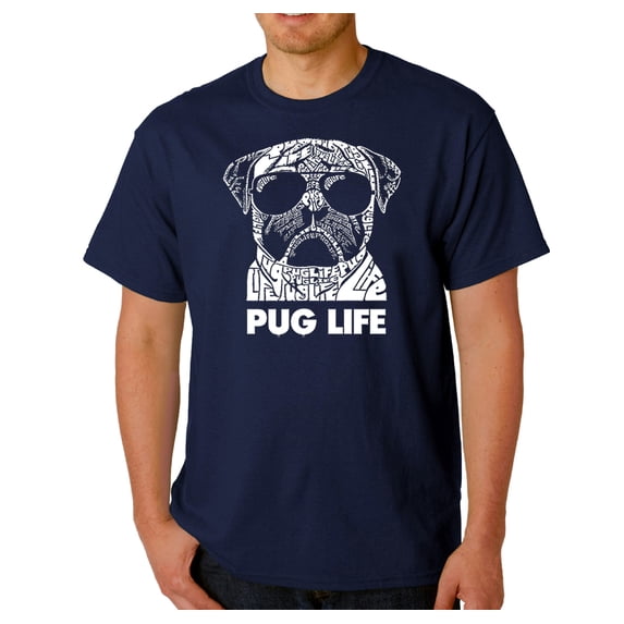 LA Pop Art Men's Word Art T-shirt - Pug Life
