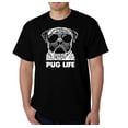 thumbnail image 1 of LA Pop Art Men's Word Art T-shirt - Pug Life, 1 of 2