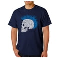 thumbnail image 1 of LA Pop Art Men's Word Art T-shirt - Punk Mohawk, 1 of 2
