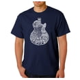 thumbnail image 1 of LA Pop Art Men's Word Art T-shirt - Rock Guitar Head, 1 of 2