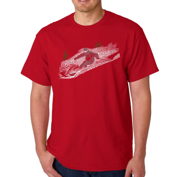 LA Pop Art Men's Word Art T-shirt - Ski