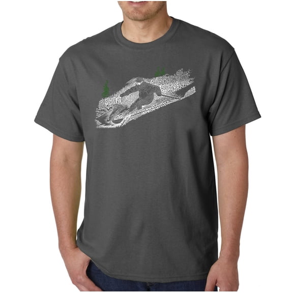 LA Pop Art Men's Word Art T-shirt - Ski