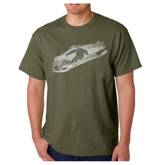 LA Pop Art Men's Word Art T-shirt - Ski