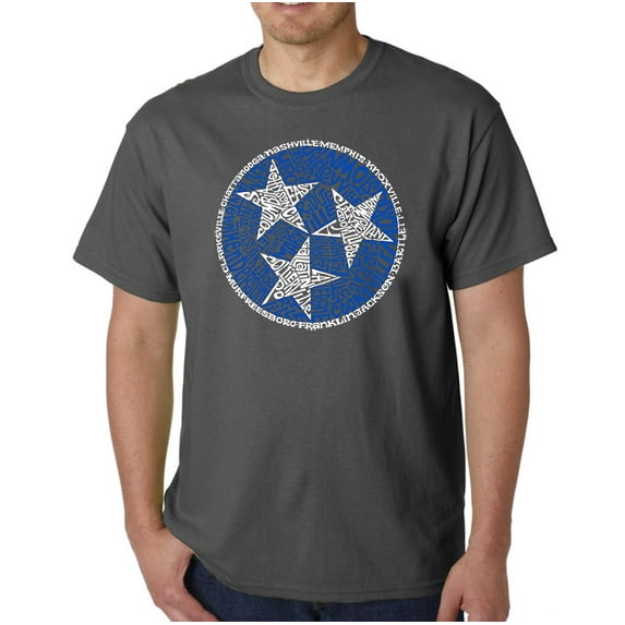 LA Pop Art Men's Word Art T-shirt - Tennessee Tristar