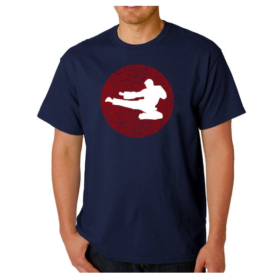 LA Pop Art Men's Word Art T-shirt - Types of Martial Arts