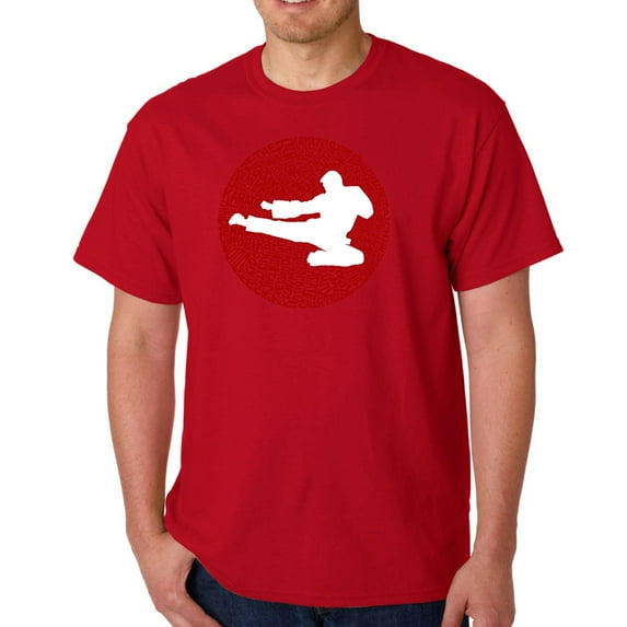 LA Pop Art Men's Word Art T-shirt - Types of Martial Arts
