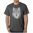 thumbnail image 1 of LA Pop Art Men's Word Art T-shirt - Wolf, 1 of 2