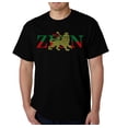 thumbnail image 1 of LA Pop Art Men's Word Art T-shirt - Zion - One Love, 1 of 2