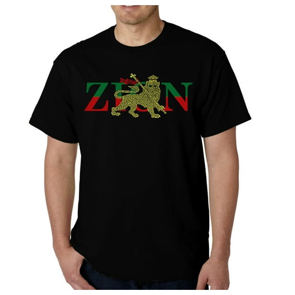 LA Pop Art Men's Word Art T-shirt - Zion - One Love