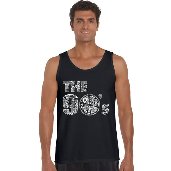 LA Pop Art Men's Word Art Tank Top - 90S