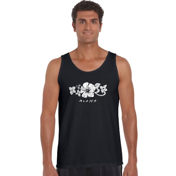 LA Pop Art Men's Word Art Tank Top - ALOHA
