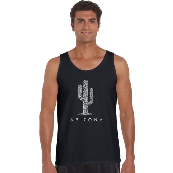 LA Pop Art Men's Word Art Tank Top - Arizona Cities