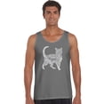 thumbnail image 1 of LA Pop Art Men's Word Art Tank Top - Cat, 1 of 2