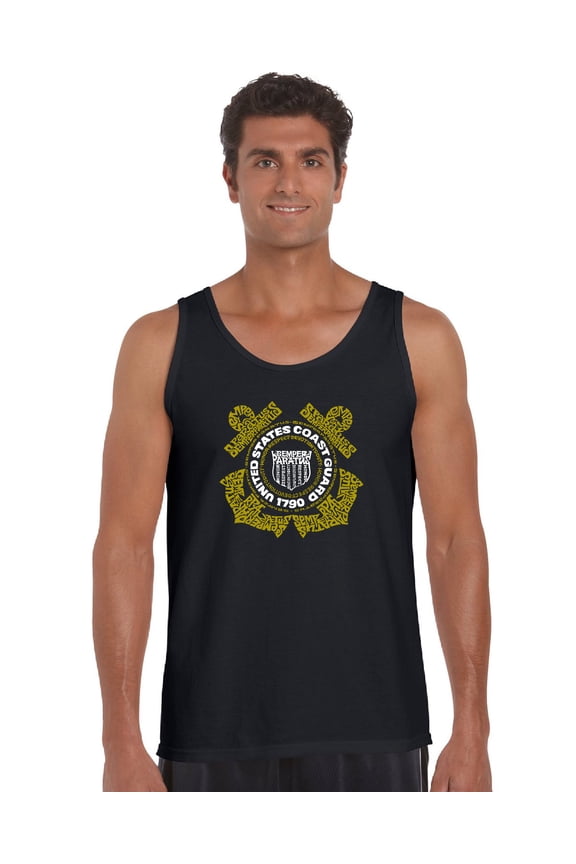 Men's Word Art Tank Top - Coast Guard
