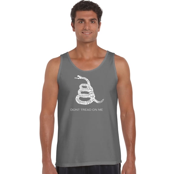 LA Pop Art Men's Word Art Tank Top - DONT TREAD ON ME