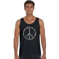 thumbnail image 1 of LA Pop Art Men's Word Art Tank Top - Different Faiths peace sign, 1 of 2