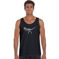thumbnail image 1 of LA Pop Art Men's Word Art Tank Top - Dinosaur T-Rex Skeleton, 1 of 2
