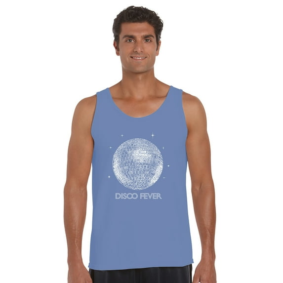 LA Pop Art Men's Word Art Tank Top - Disco Ball